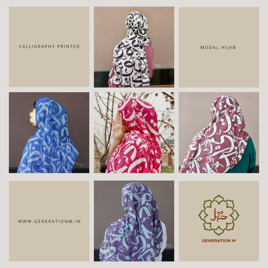 Harf- Calligraphy Modal Hijabs