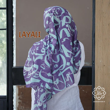 Harf- Calligraphy Modal Hijabs